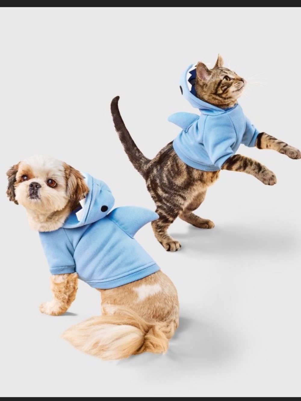 Blue Shark Hoodie Pet Costume